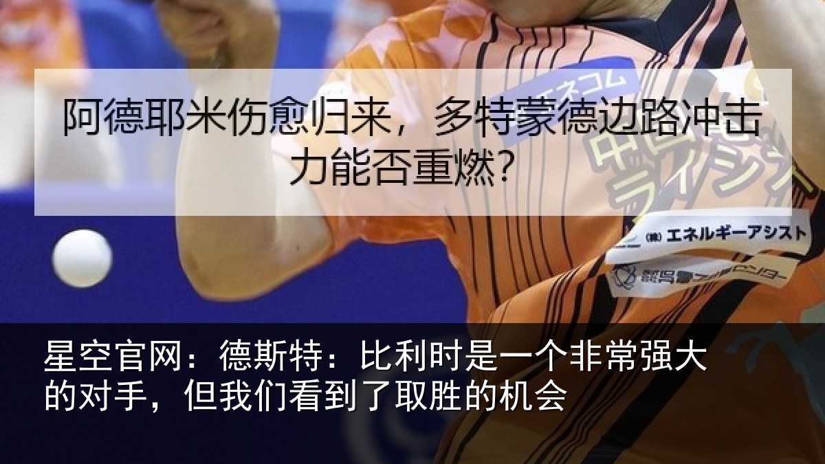 星空官网:德斯特:比利时是一个非常强大的对手,但我们看到了取胜的机会
